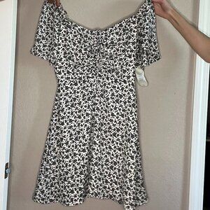 Black and White Floral Dress